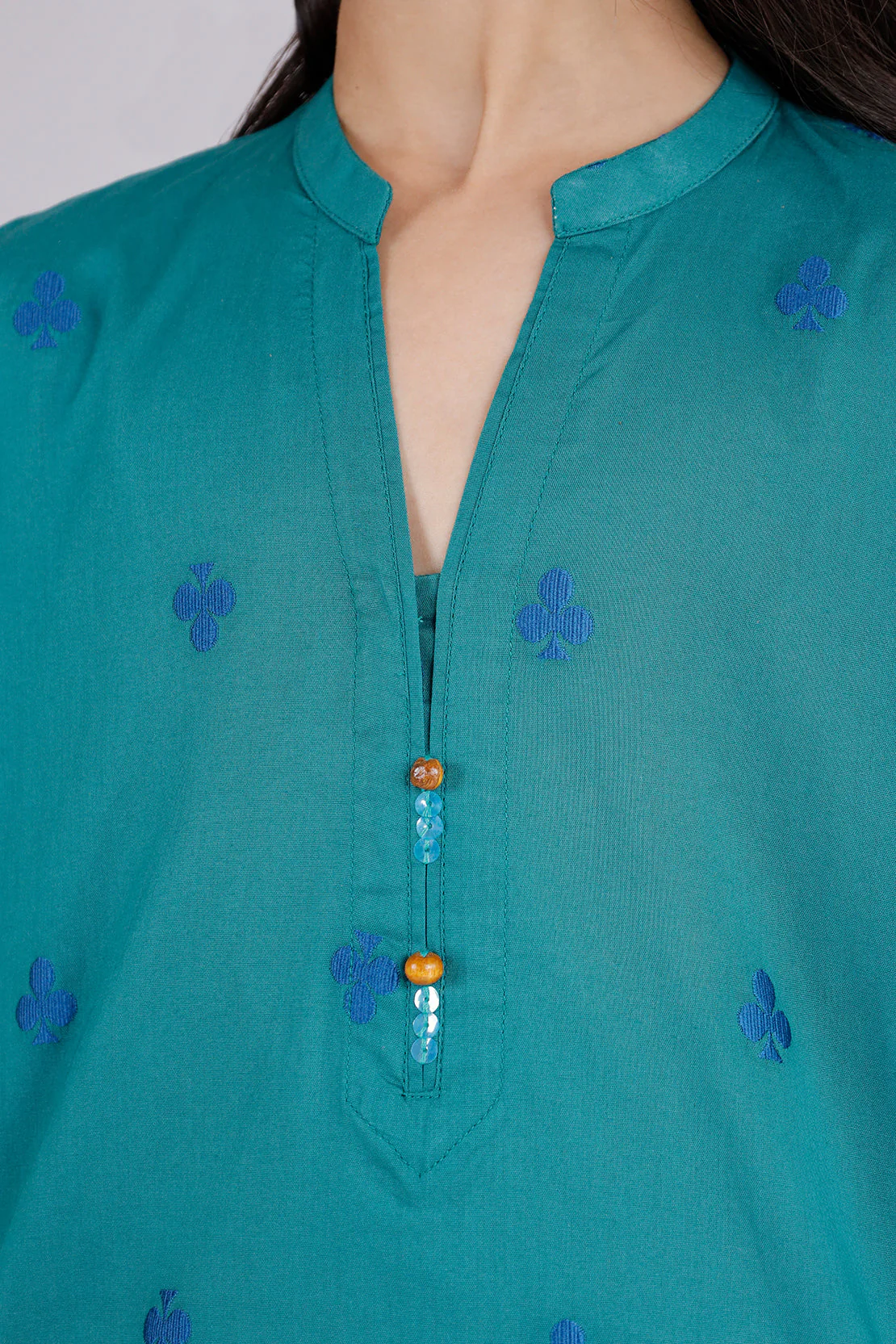 Stitched Cotton Jacquard Shirt/trouser For Kids - Image 4