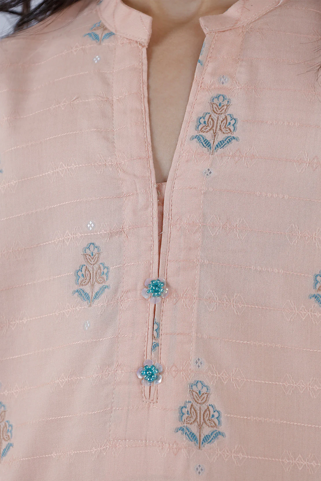 Stitched Cotton Jacquard Shirt/trouser For Kids - Image 5