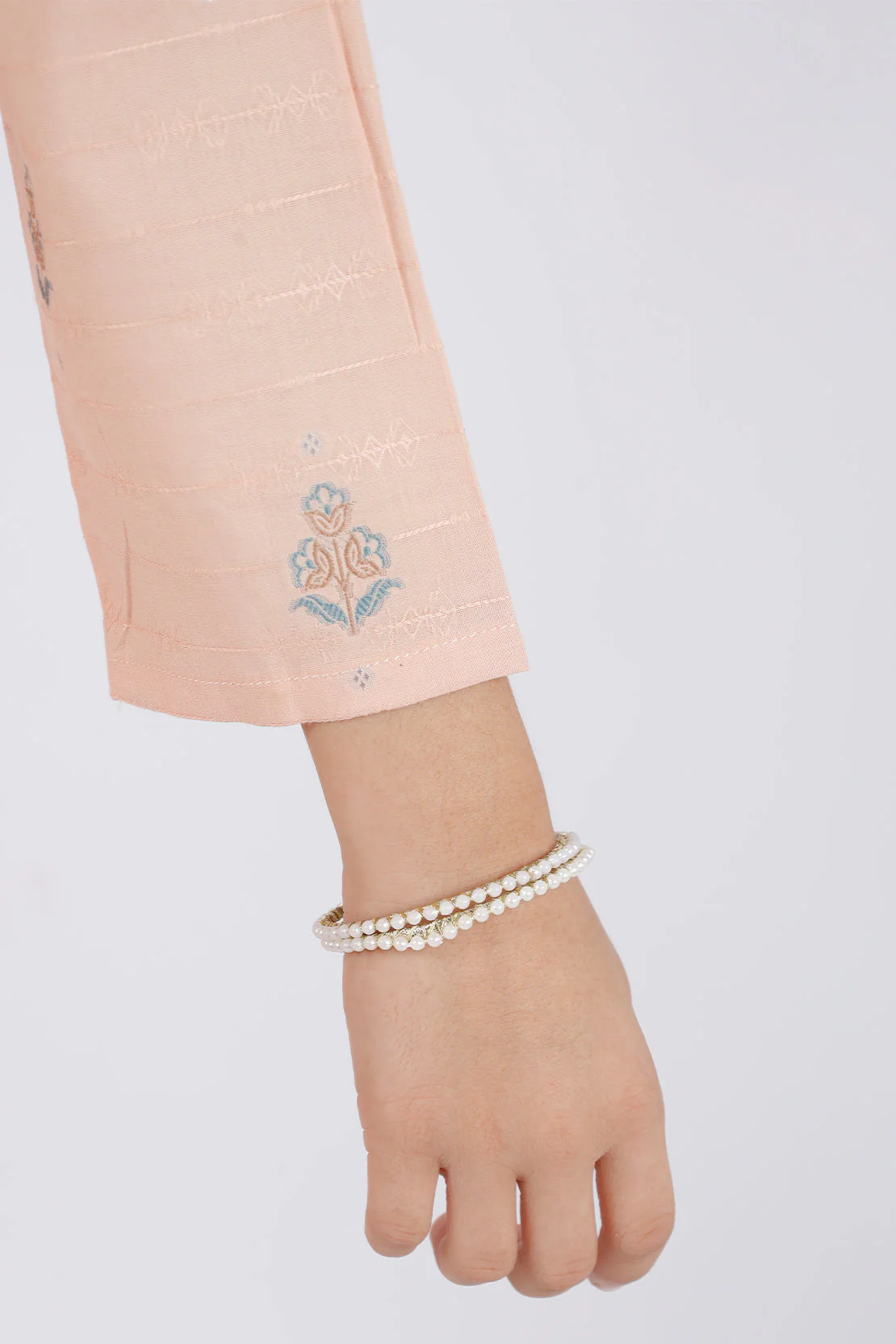 Stitched Cotton Jacquard Shirt/trouser For Kids - Image 6