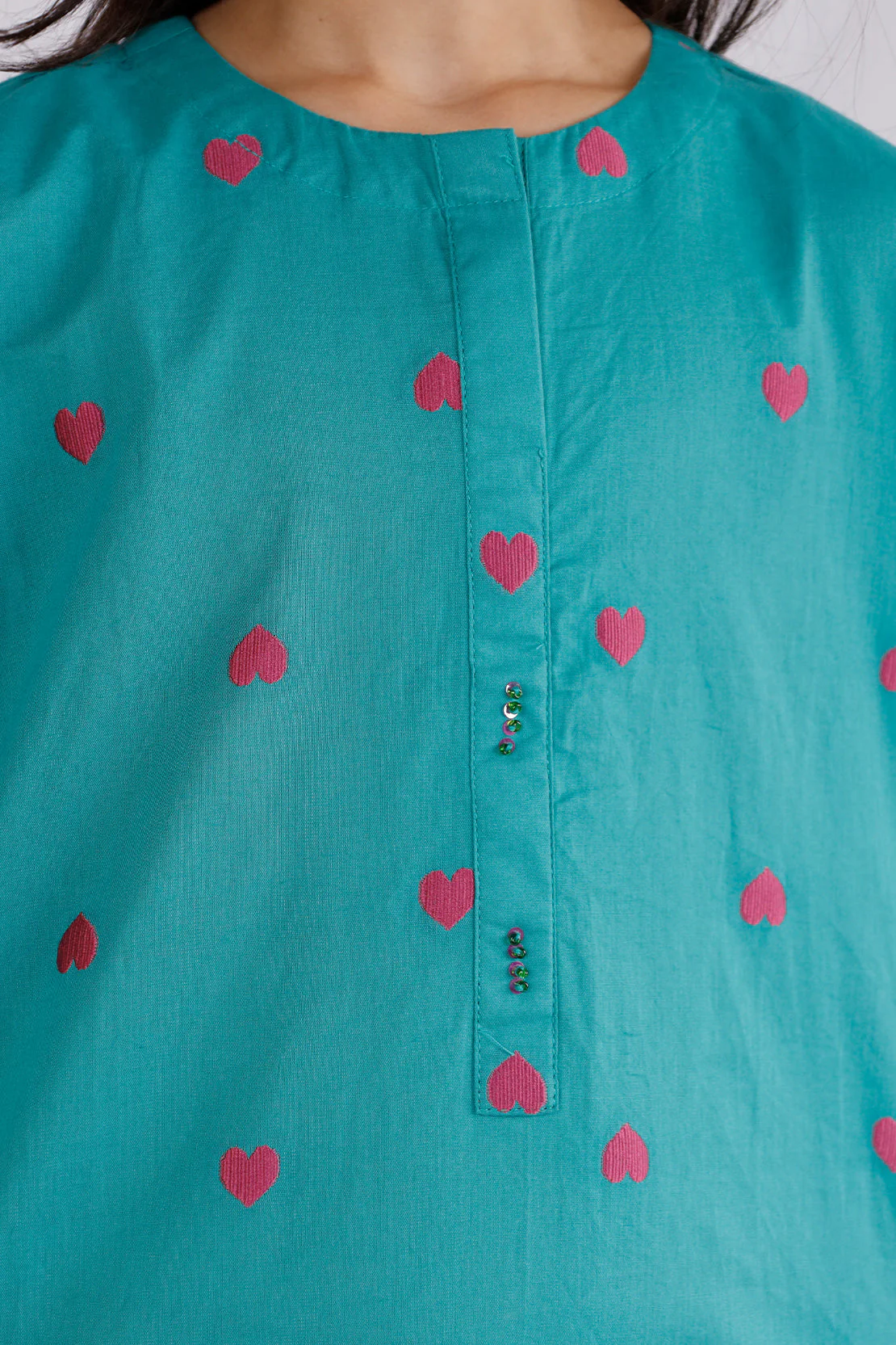 Stitched Cotton Jacquard Shirt/trouser For Kids - Image 3