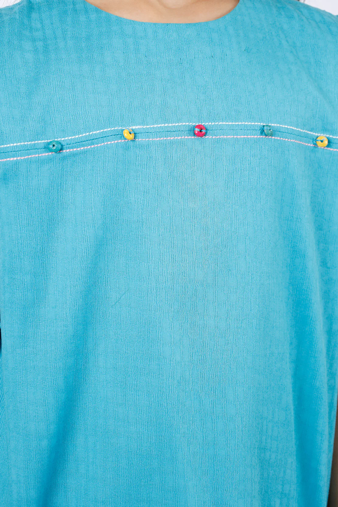 Stitched Cotton Jacquard Shirt/trouser For Kids - Image 6