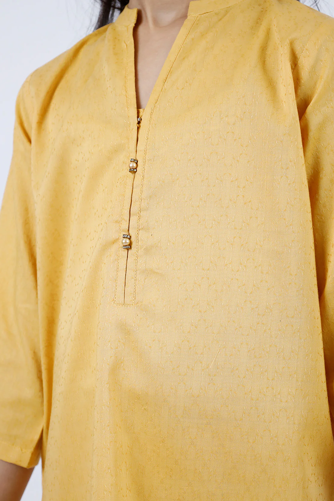 Stitched Cotton Jacquard Shirt/trouser For Kids - Image 5