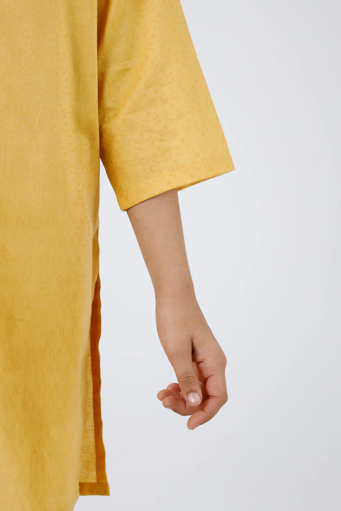 Stitched Cotton Jacquard Shirt/trouser For Kids - Image 6