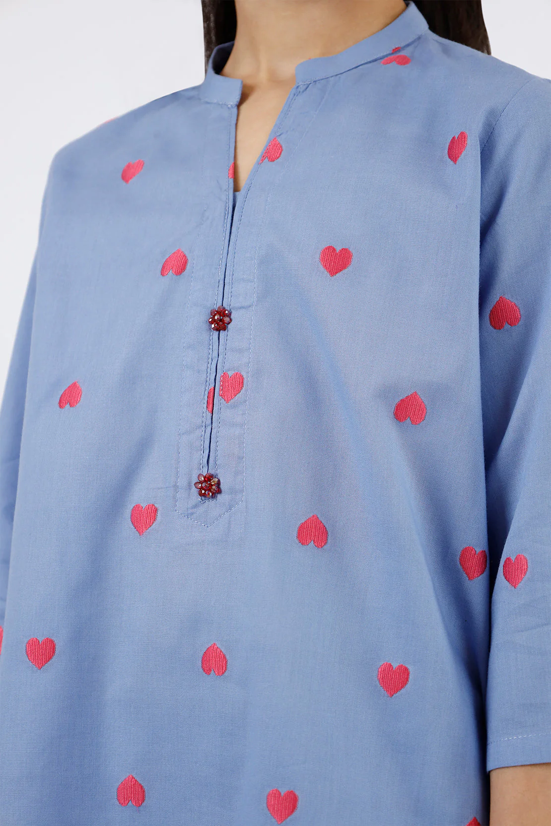 Stitched Cotton Jacquard Shirt/trouser For Kids - Image 4