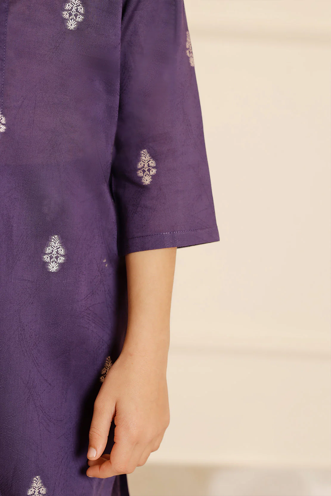 Stitched Cotton Jacquard Shirt/trouser For Kids - Image 7