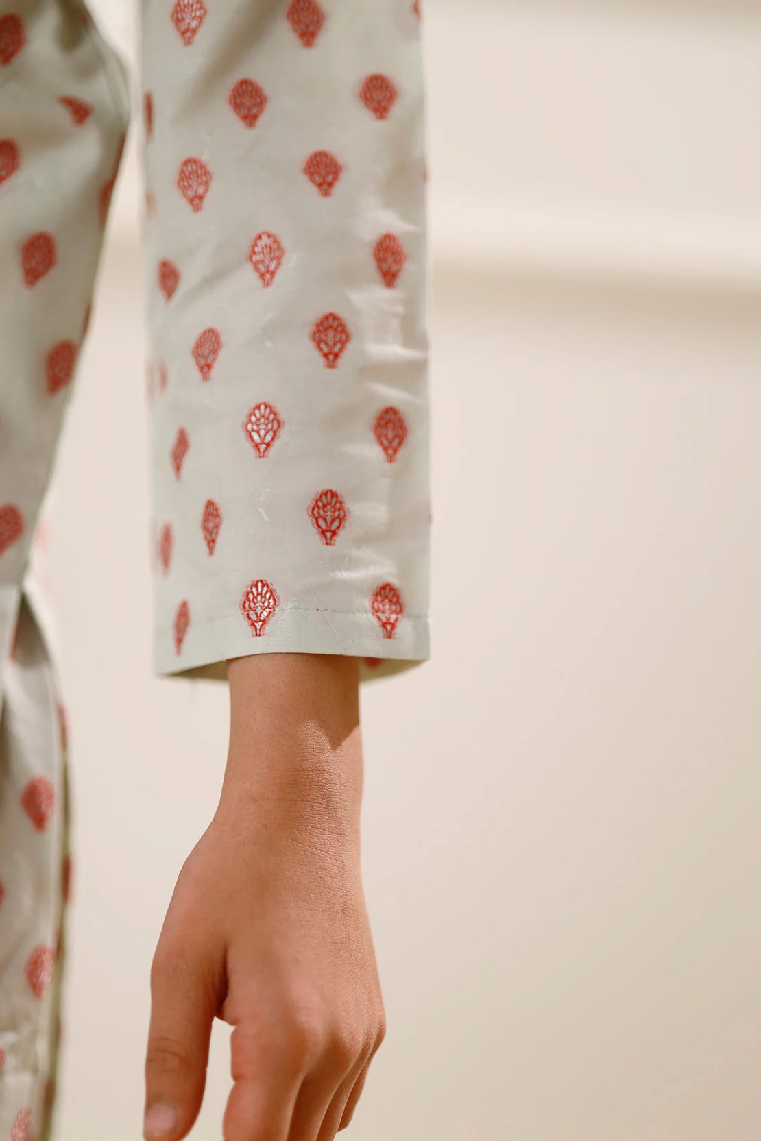 Stitched Cotton Jacquard Shirt/trouser For Kids - Image 8