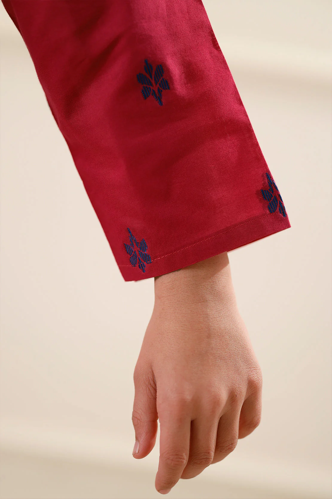 Stitched Cotton Jacquard Shirt/trouser For Kids - Image 7