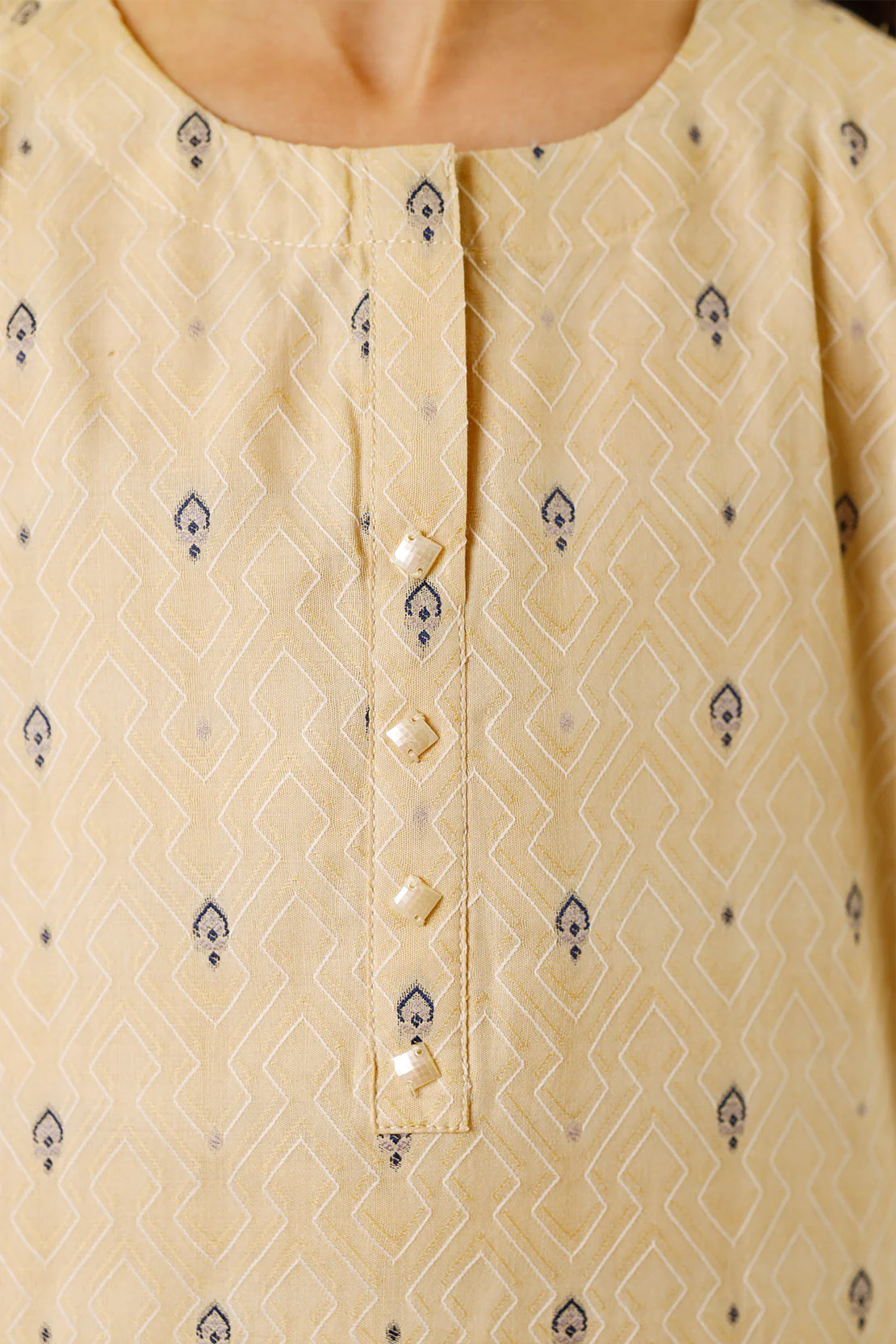 Stitched Cotton Jacquard Shirt/trouser For Kids - Image 7