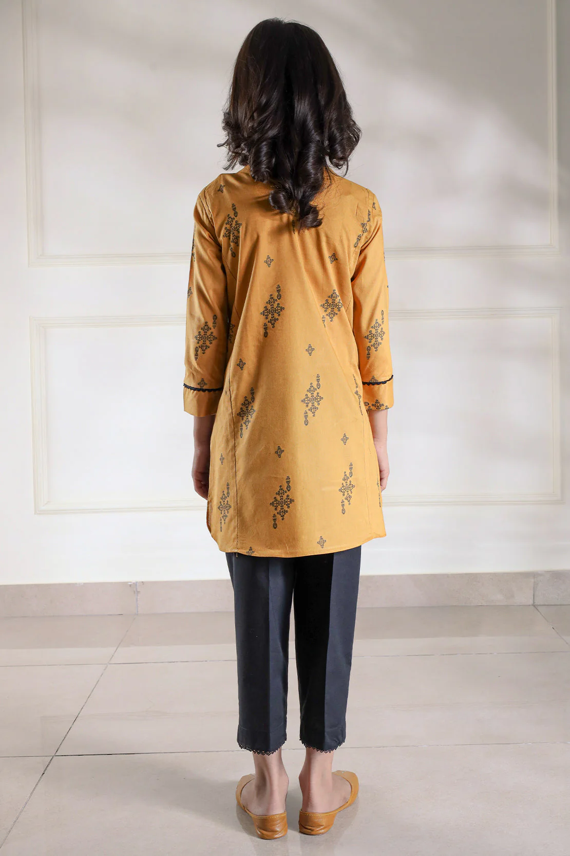 Stitched Cotton Jacquard Shirt/trouser For Kids - Image 5
