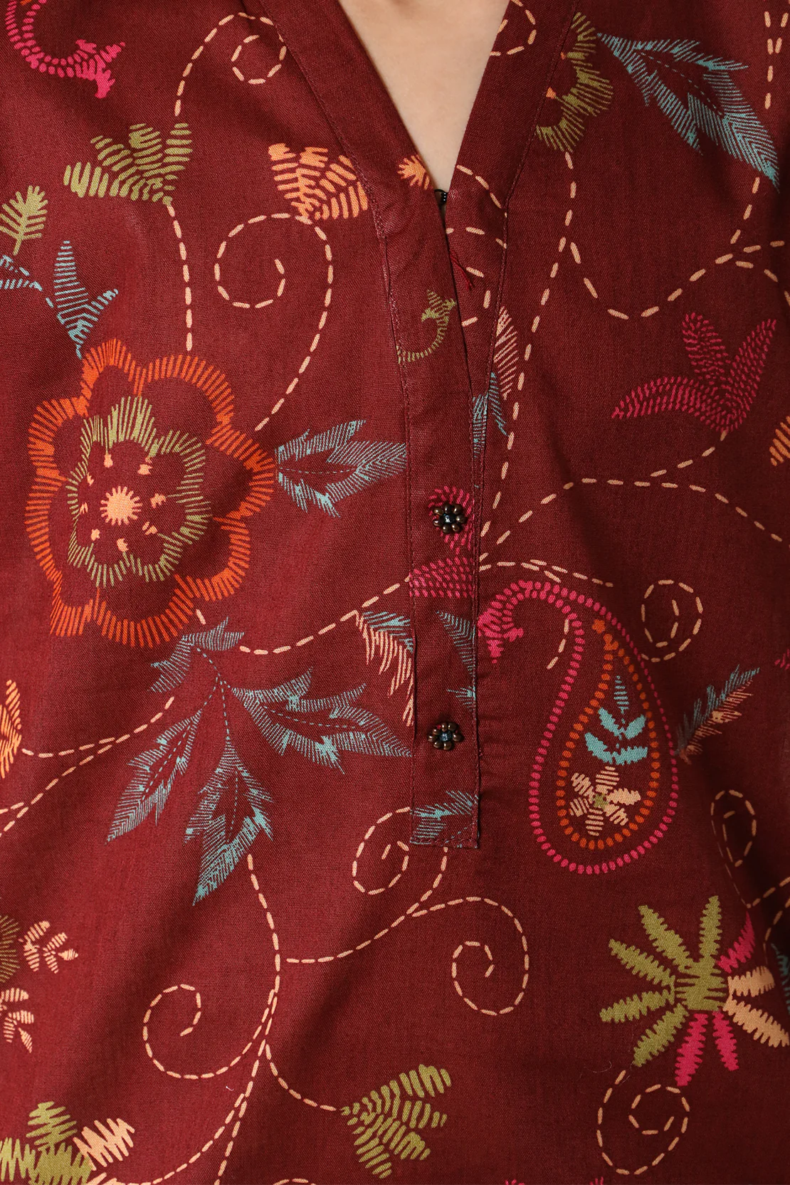 Stitched Cotton Jacquard Shirt/Trouser For Kids - Image 4