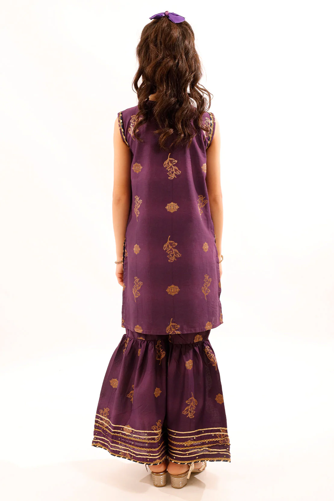 Stitched Cotton Jacquard Shirt/trouser For Kids - Image 4