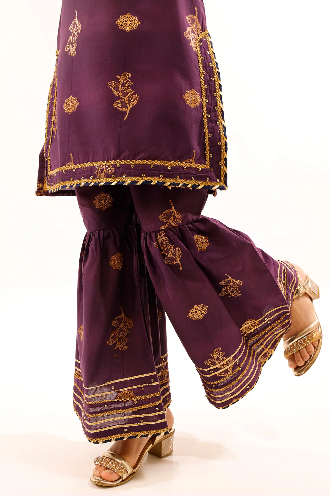 Stitched Cotton Jacquard Shirt/trouser For Kids - Image 8
