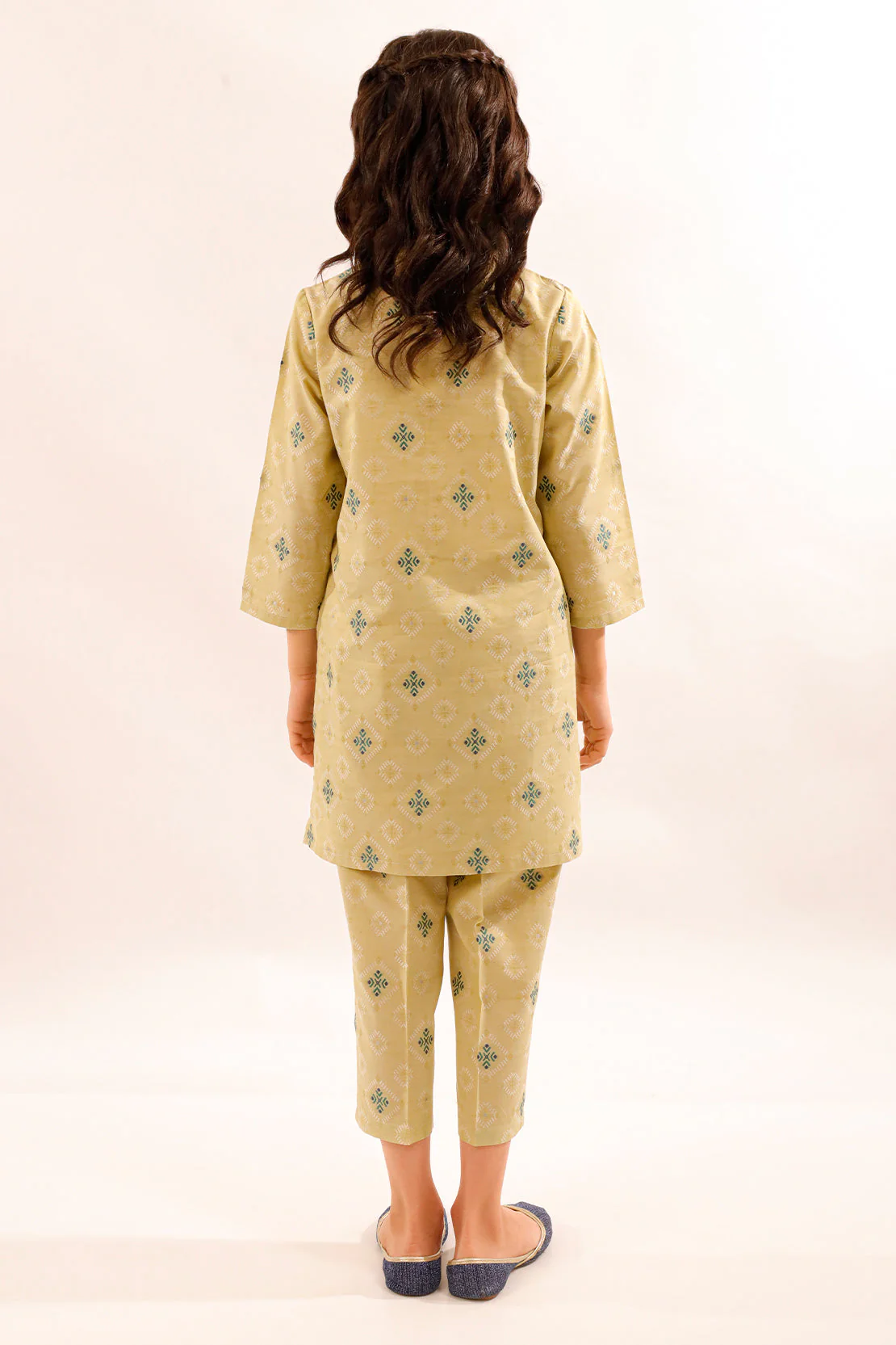 Stitched Cotton Jacquard Shirt/trouser For Kids - Image 5