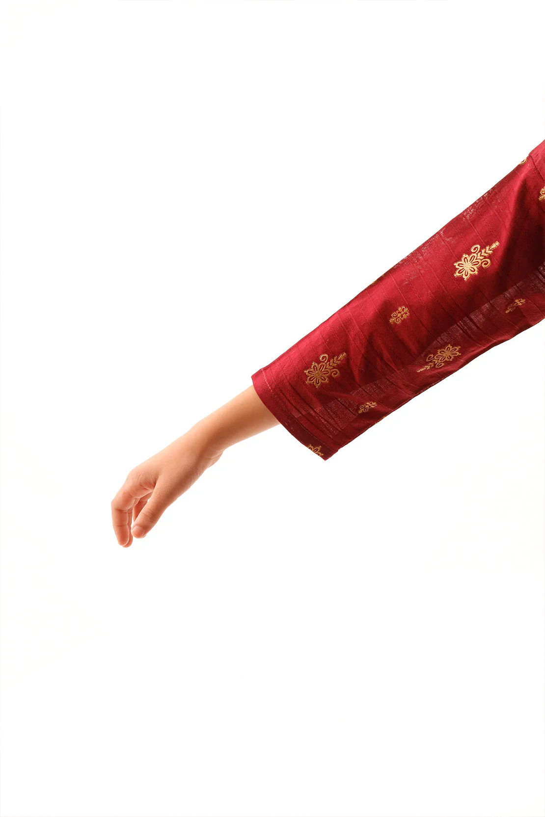 Stitched Cotton Jacquard Shirt/trouser For Kids - Image 6
