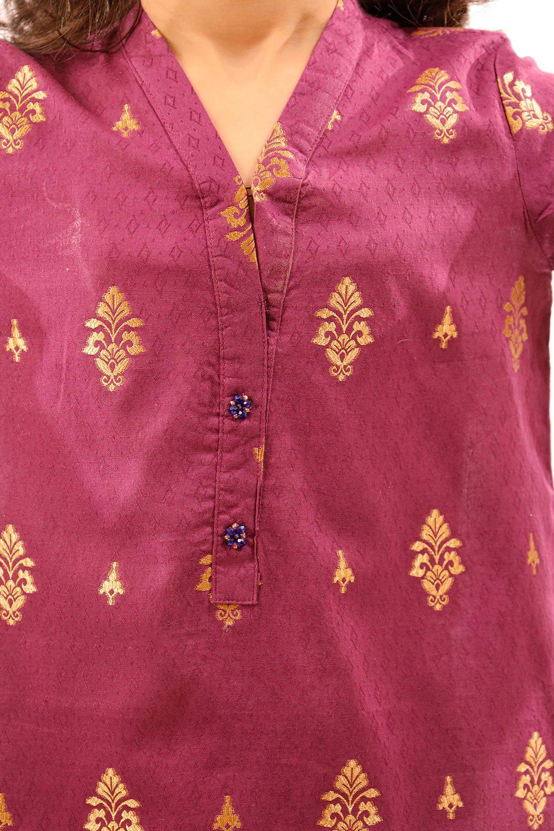 Stitched Cotton Jacquard Shirt/trouser For Kids - Image 7