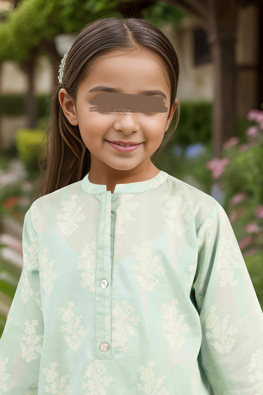 Stitched Cotton Jacquard Shirt/trouser For Kids - Image 2