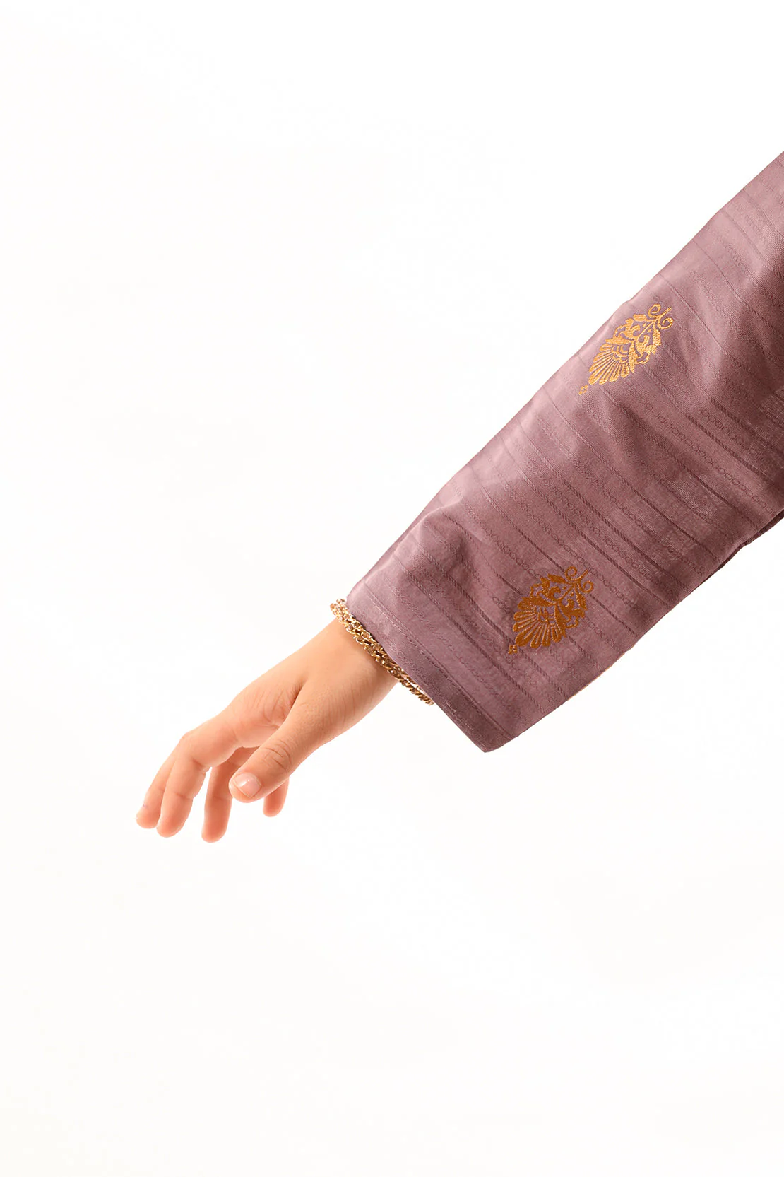 Stitched Cotton Jacquard Shirt/trouser For Kids - Image 6