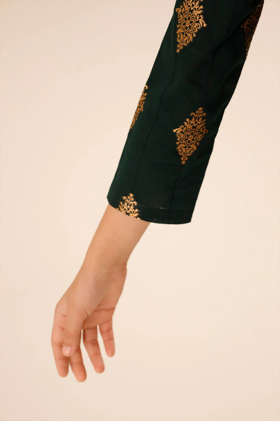 Stitched Cotton Jacquard Shirt/trouser For Kids - Image 5