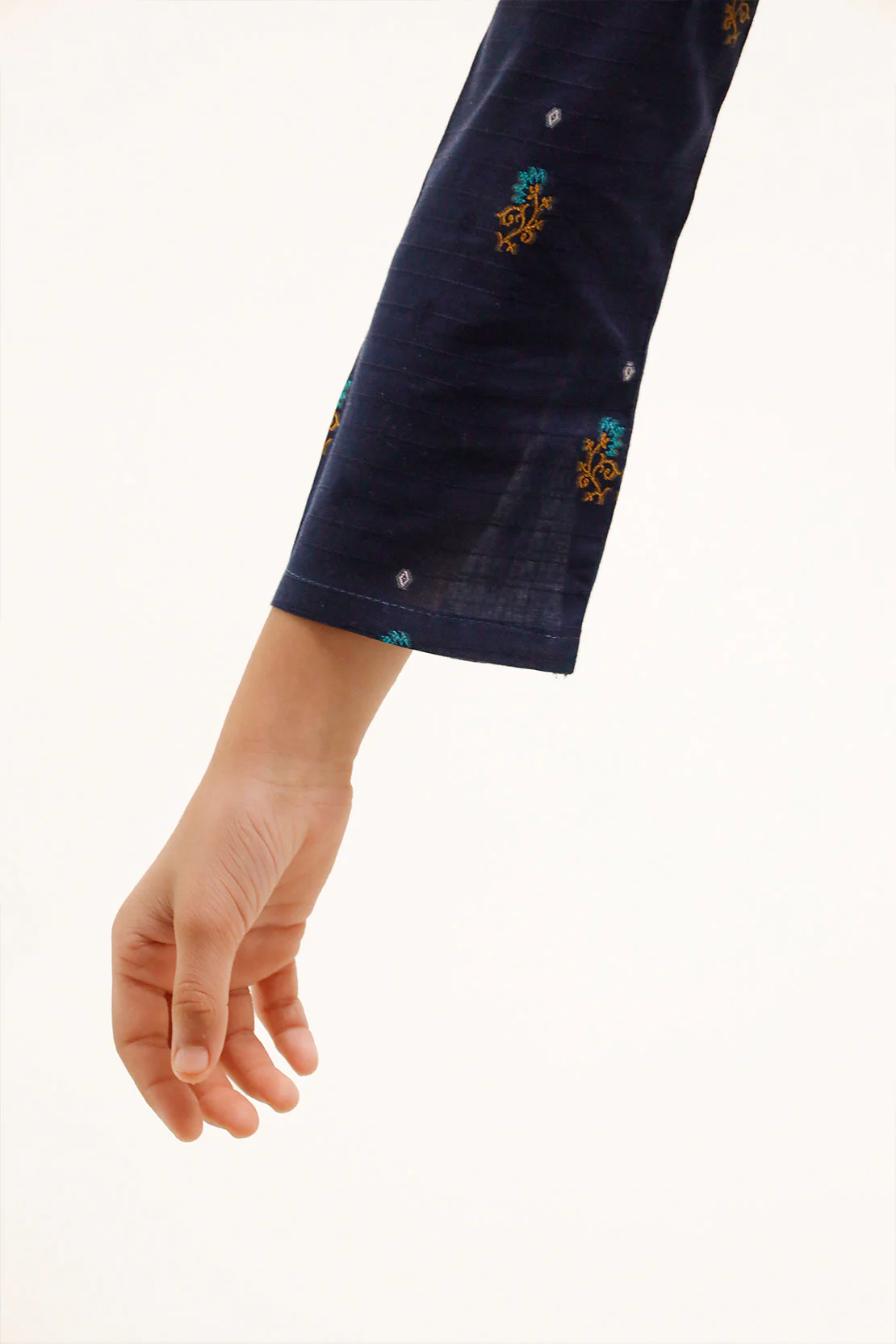 Stitched Cotton Jacquard Shirt/trouser For Kids - Image 4