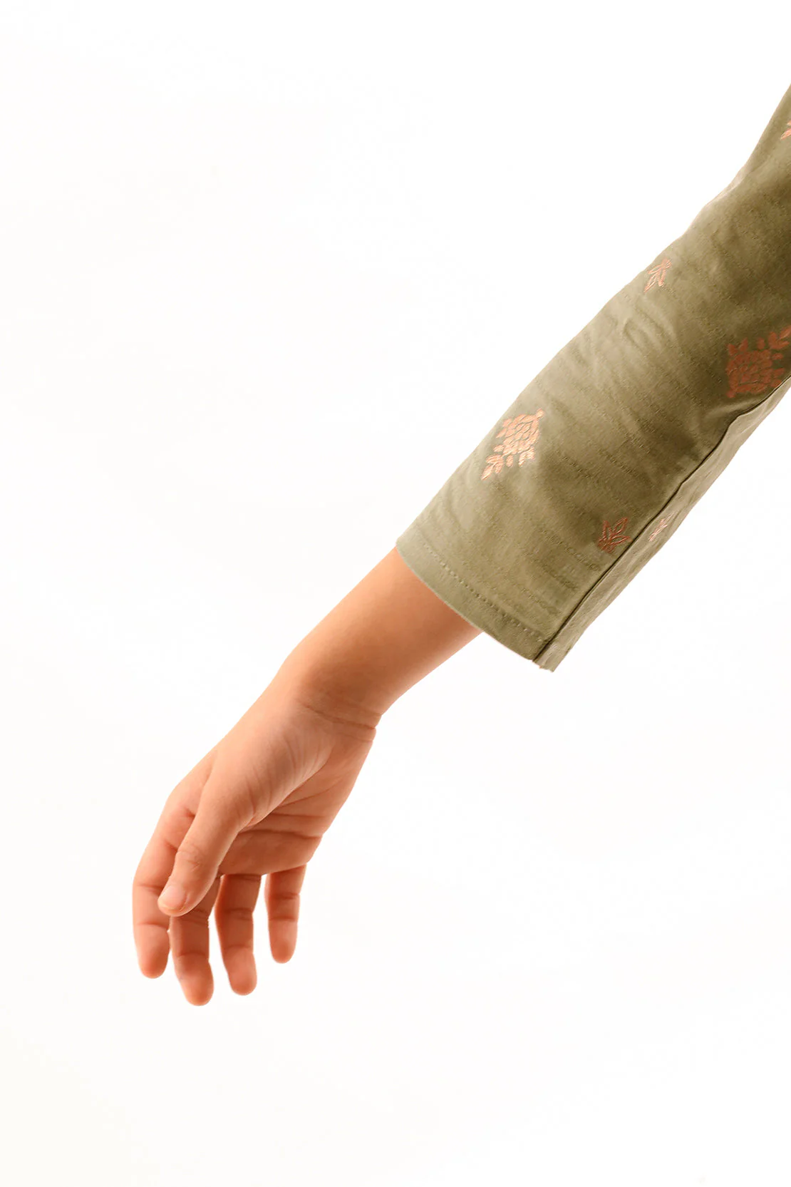 Stitched Cotton Jacquard Shirt/trouser For Kids - Image 6