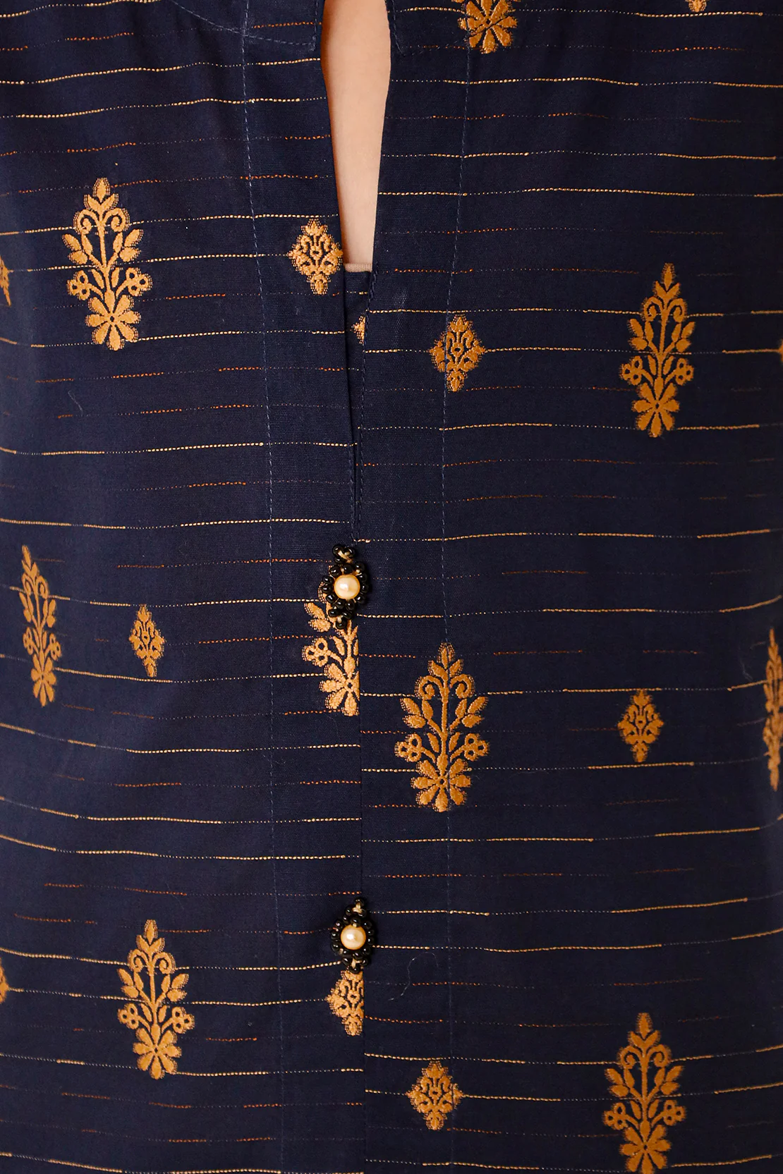 Stitched Cotton Jacquard Shirt/trouser For Kids - Image 4