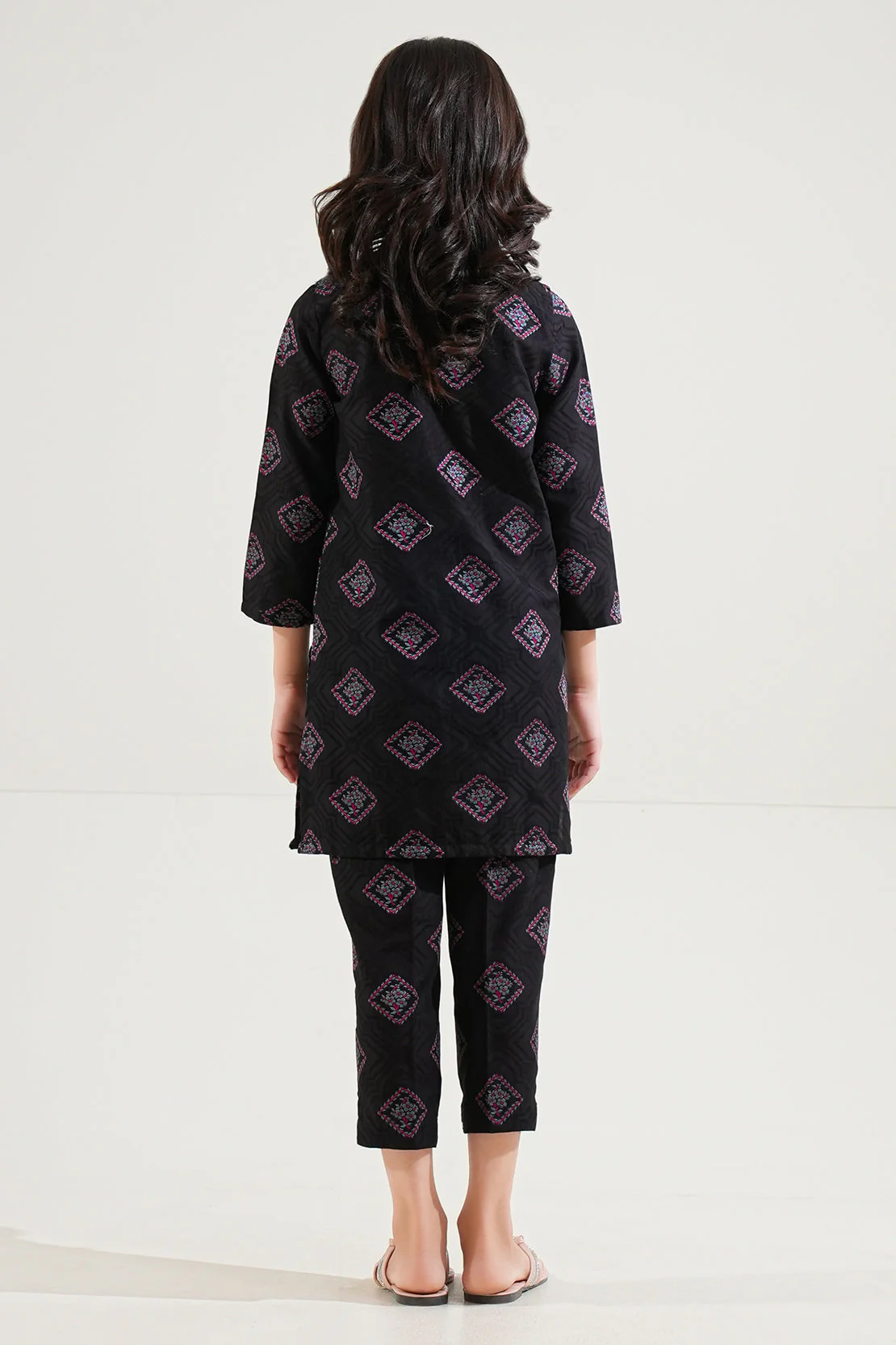 Stitched Cotton Jacquard Shirt/trouser For Kids - Image 6