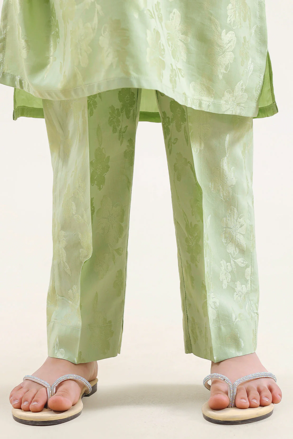 Stitched Cotton Jacquard Shirt/trouser For Kids - Image 5