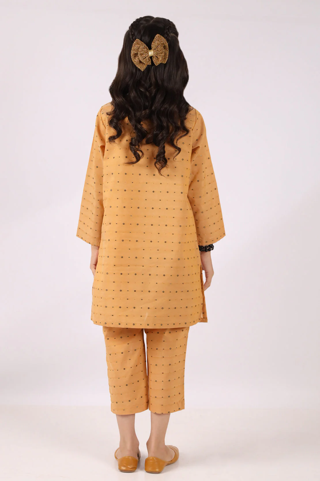 Stitched Cotton Jacquard Shirt/trouser For Kids - Image 2