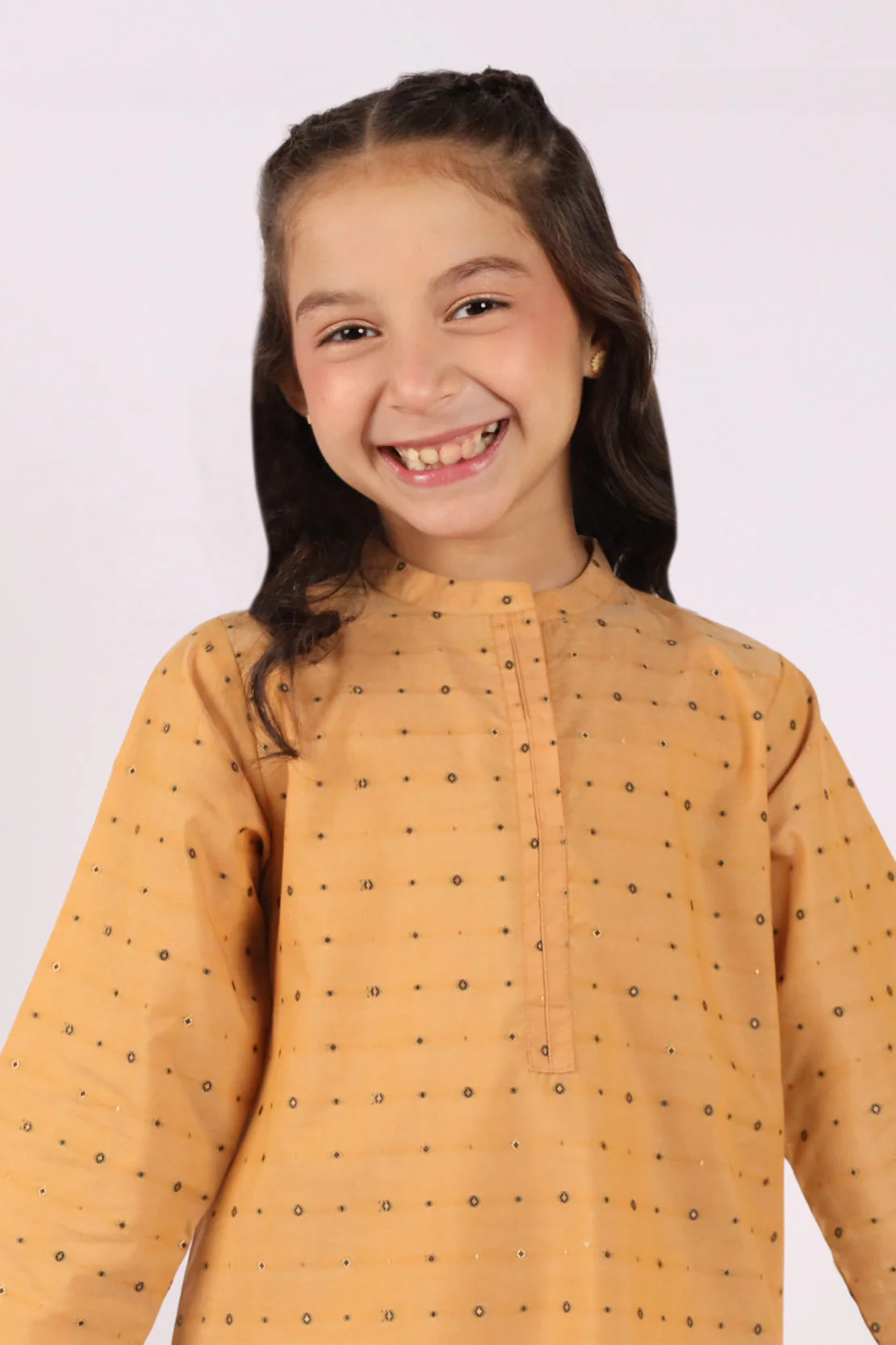 Stitched Cotton Jacquard Shirt/trouser For Kids - Image 4