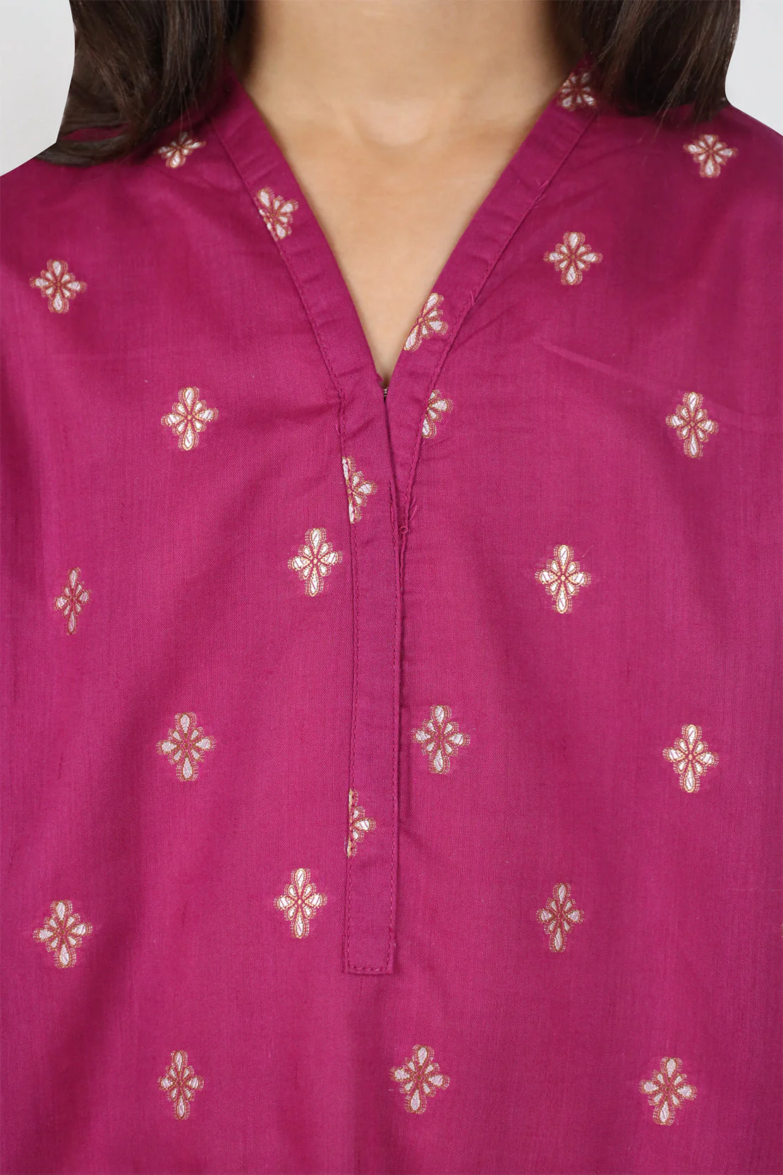 Stitched Cotton Jacquard Shirt/trouser For Kids - Image 3