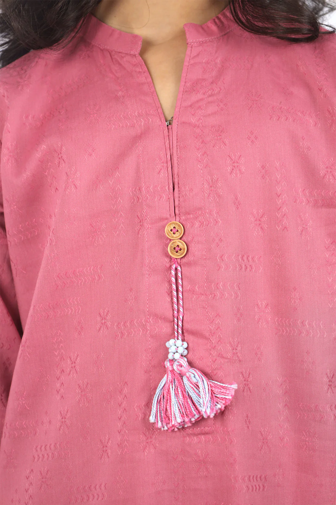 Stitched Cotton Jacquard Shirt/trouser For Kids - Image 4
