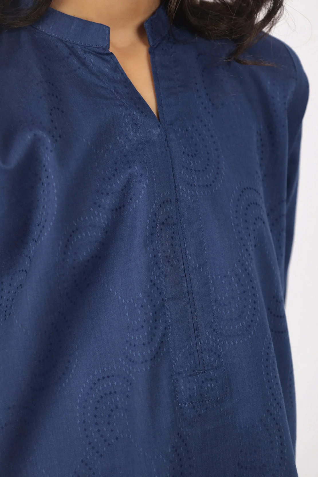 Stitched Cotton Jacquard Shirt/trouser For Kids - Image 2
