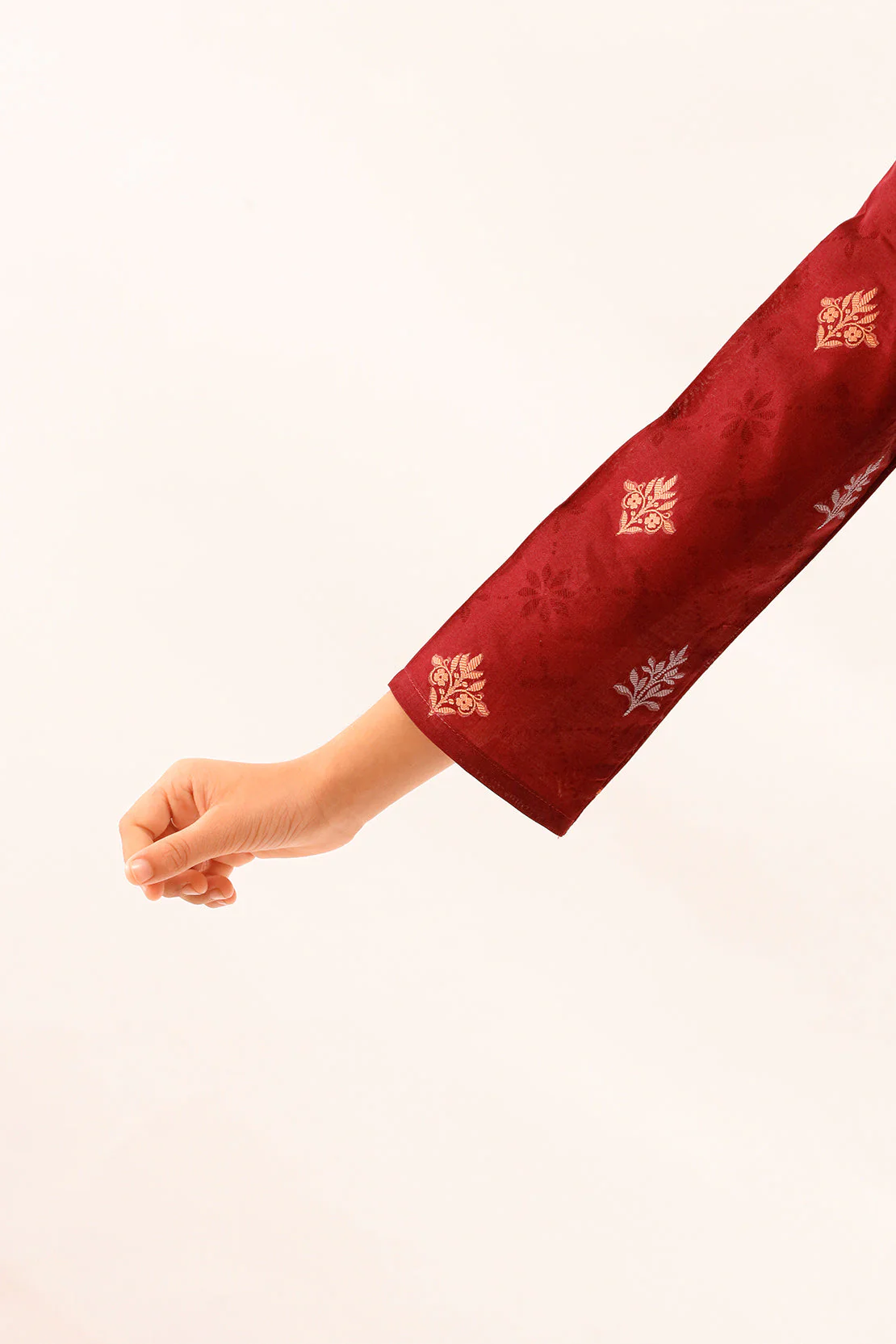 Stitched Cotton Jacquard Shirt/trouser For Kids - Image 8