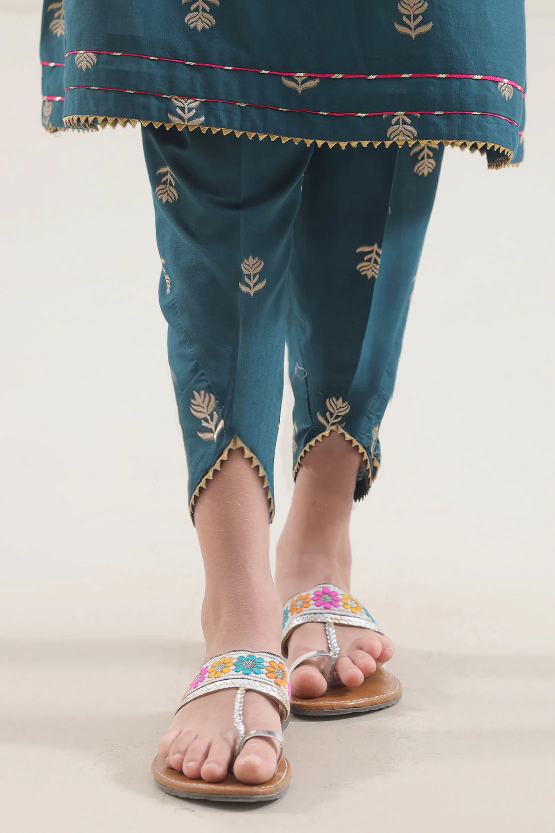Stitched Cotton Jacquard Shirt/trouser For Kids - Image 5