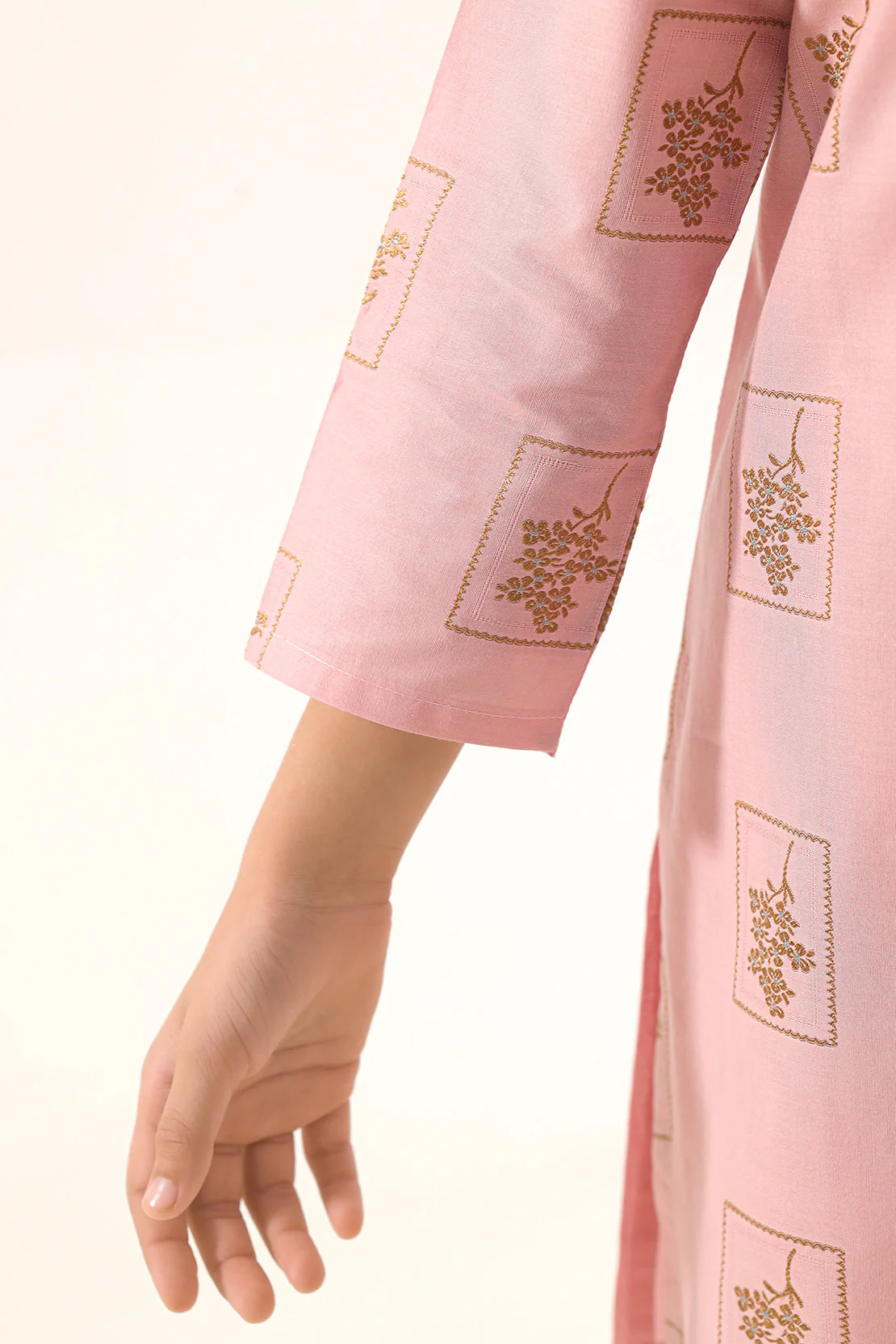 Stitched Cotton Jacquard Shirt/trouser For Kids - Image 7
