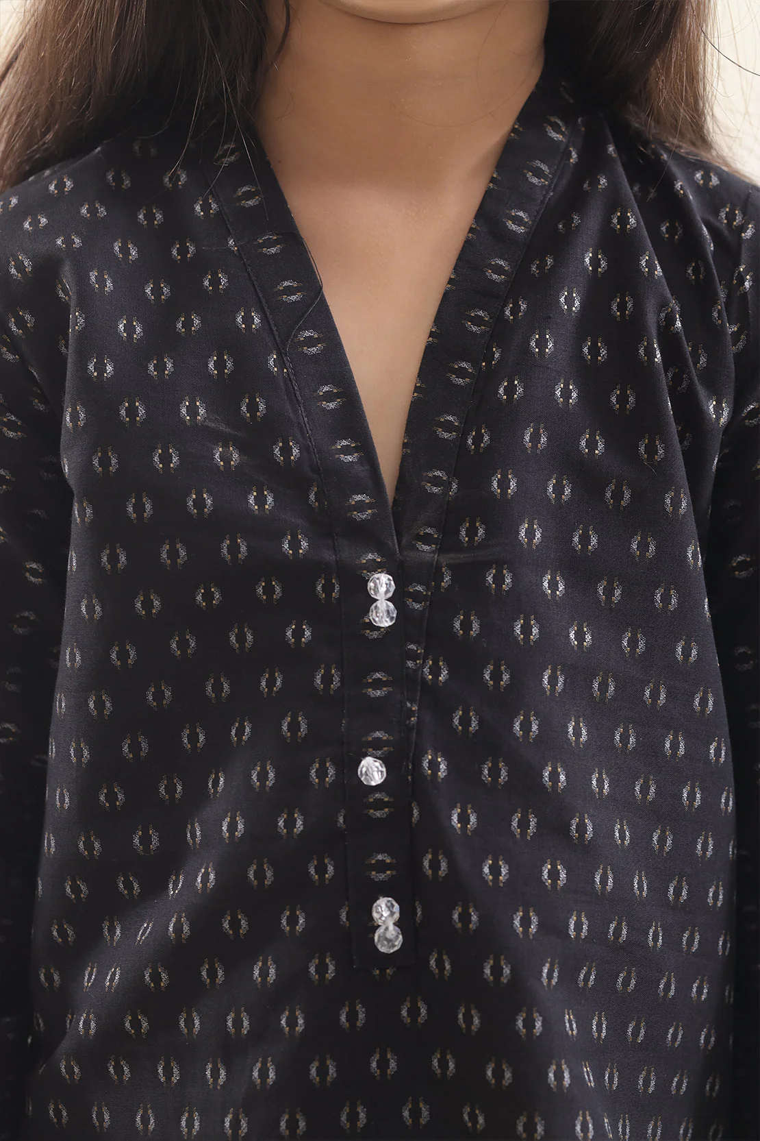 Stitched Cotton Jacquard Shirt/trouser For Kids - Image 5