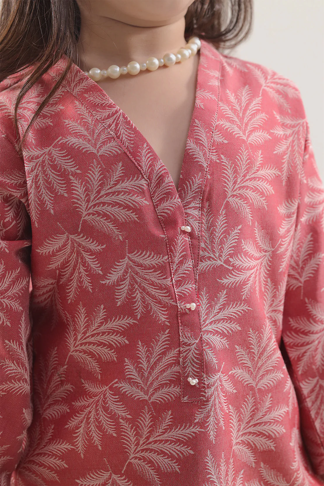 Stitched Cotton Jacquard Shirt/trouser For Kids - Image 4