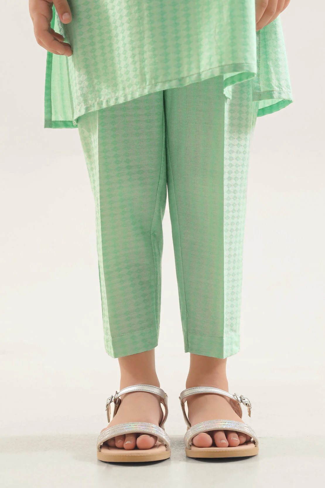 Stitched Cotton Jacquard Shirt/trouser For Kids - Image 7
