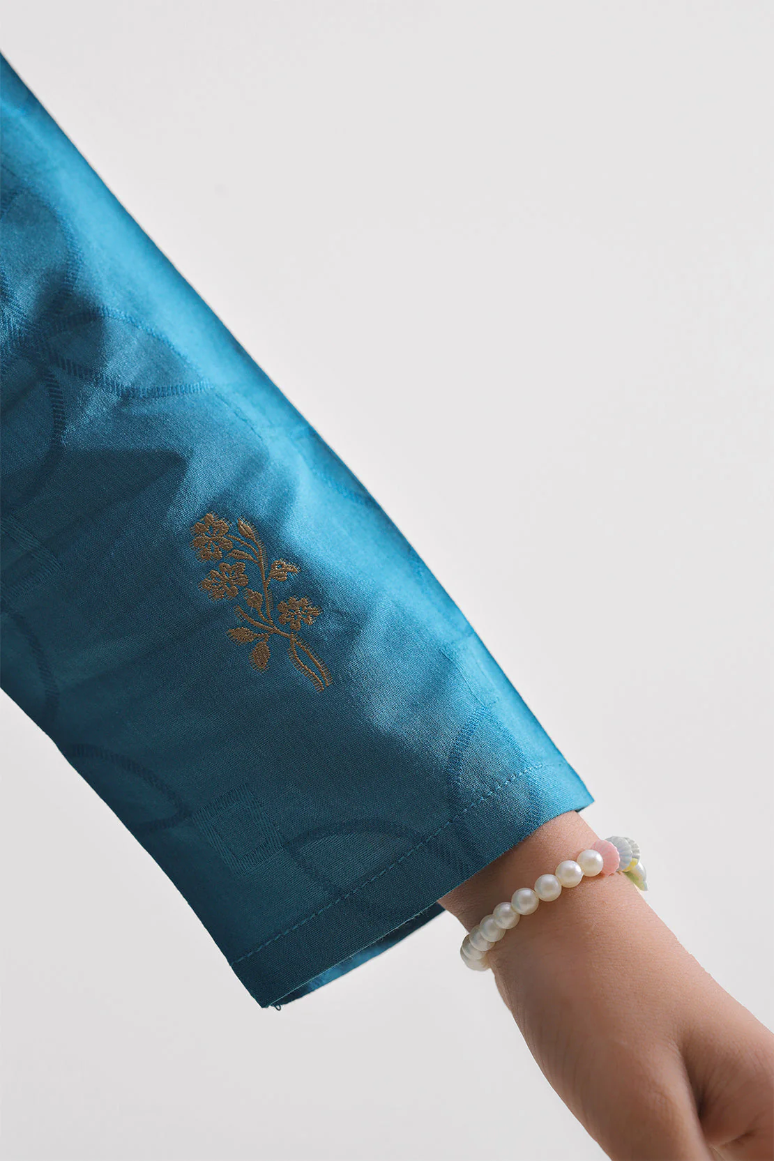 Stitched Cotton Jacquard Shirt/trouser For Kids - Image 6