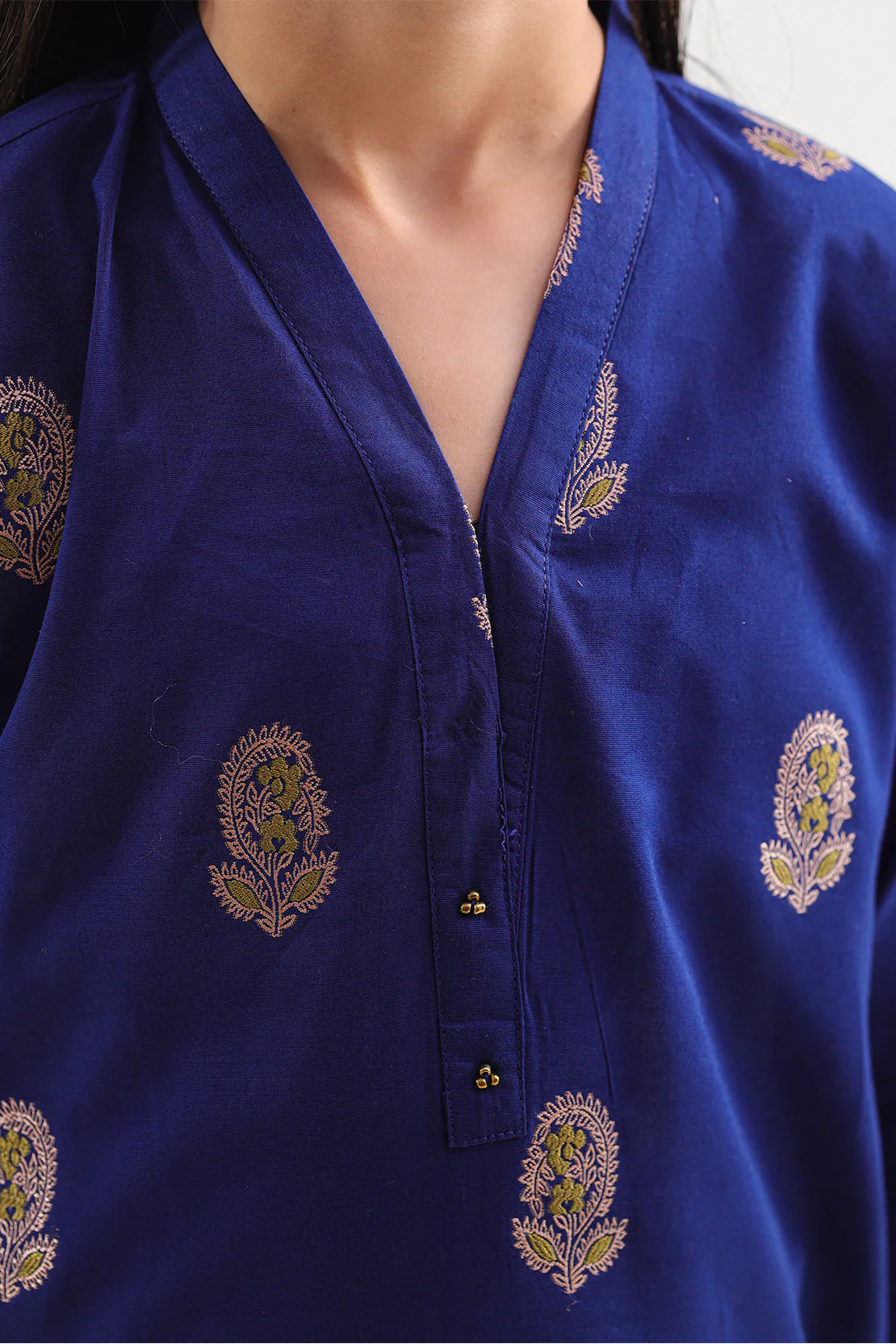 Stitched Cotton Jacquard Shirt/Trouser For Kids - Image 3