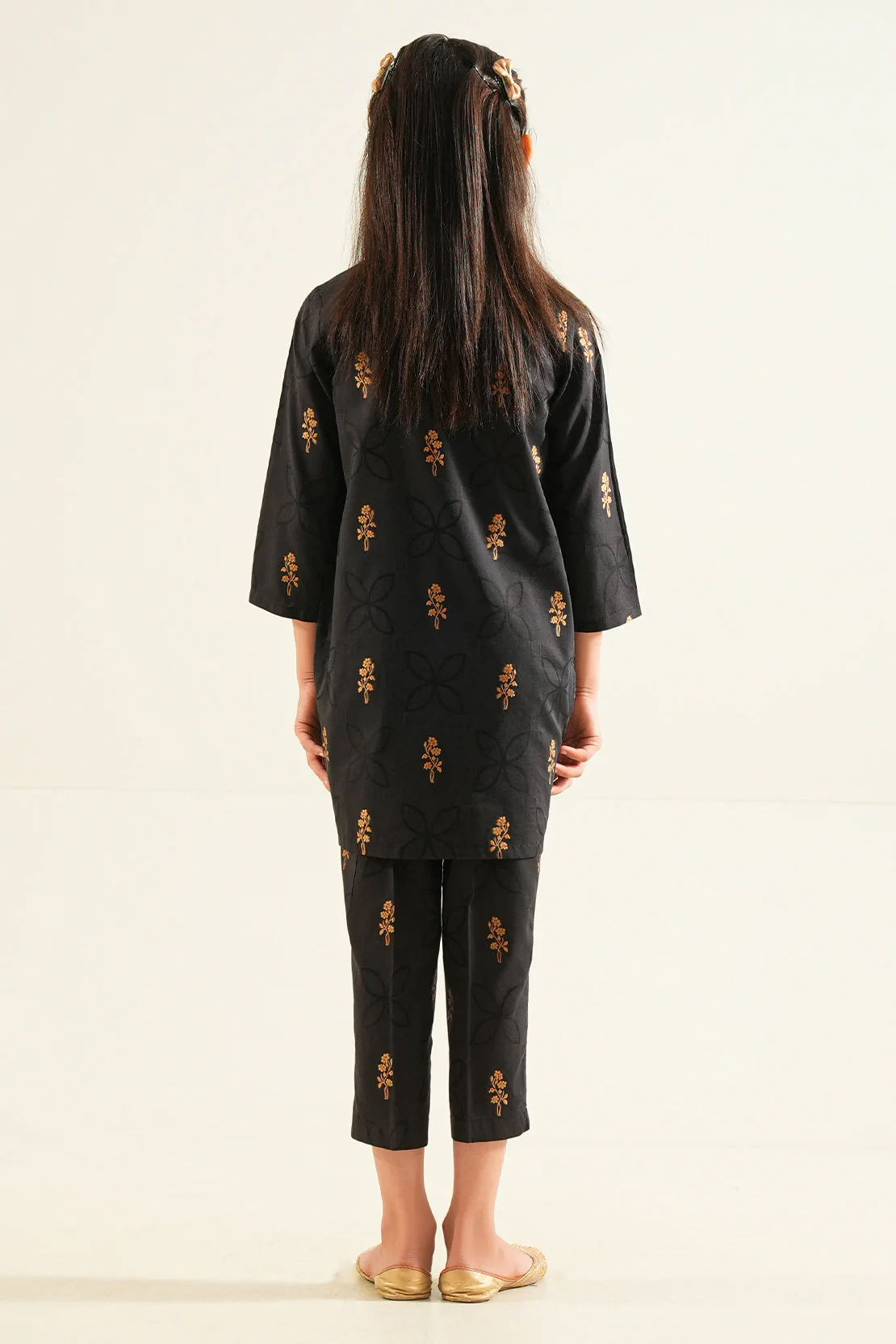 Stitched Cotton Jacquard Shirt/trouser For Kids - Image 6