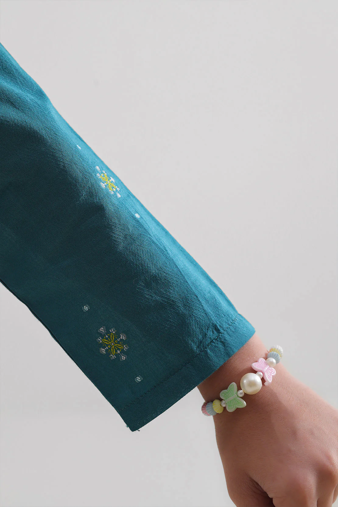 Stitched Cotton Jacquard Shirt/trouser For Kids - Image 5