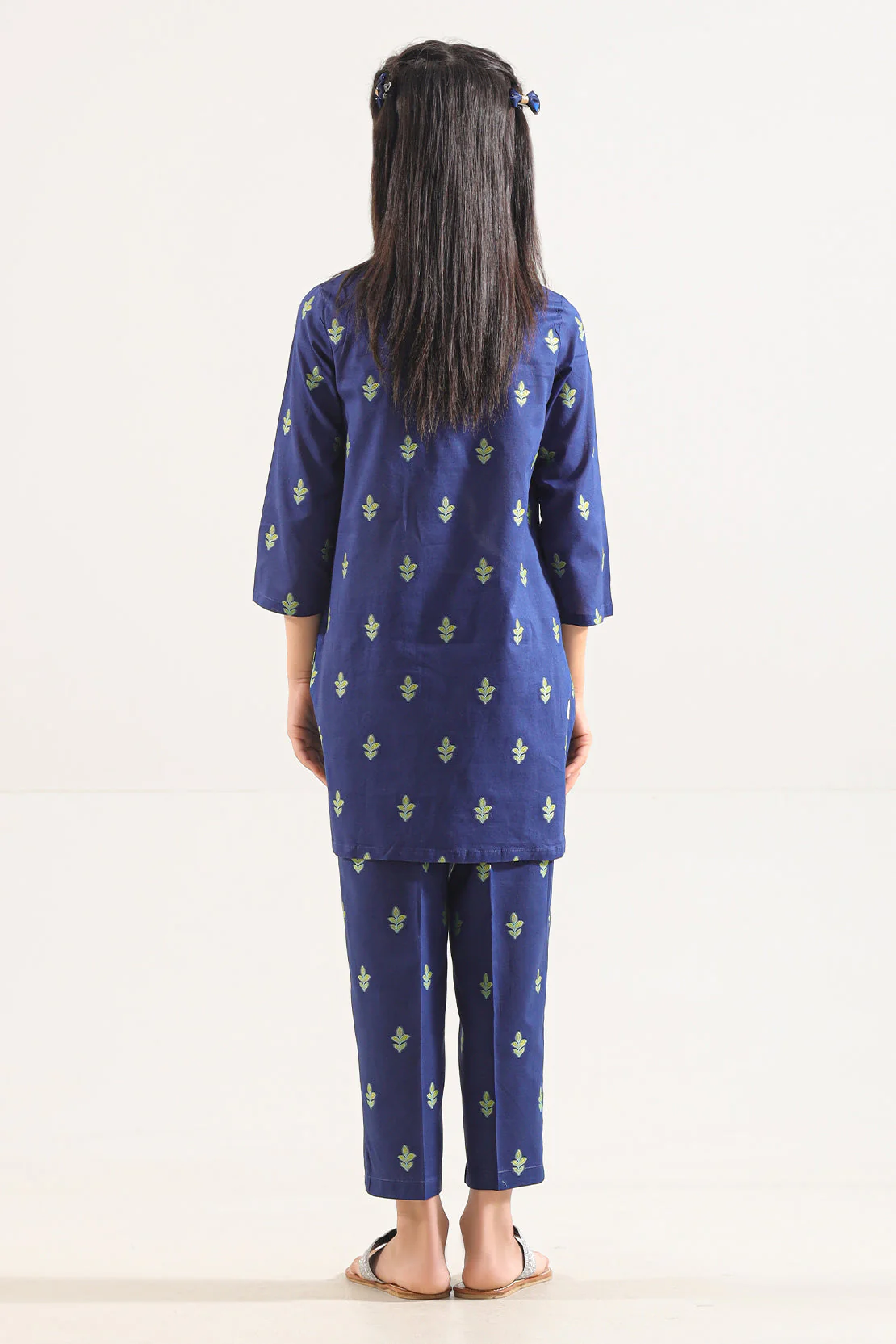 Stitched Cotton Jacquard Shirt/trouser For Kids - Image 4