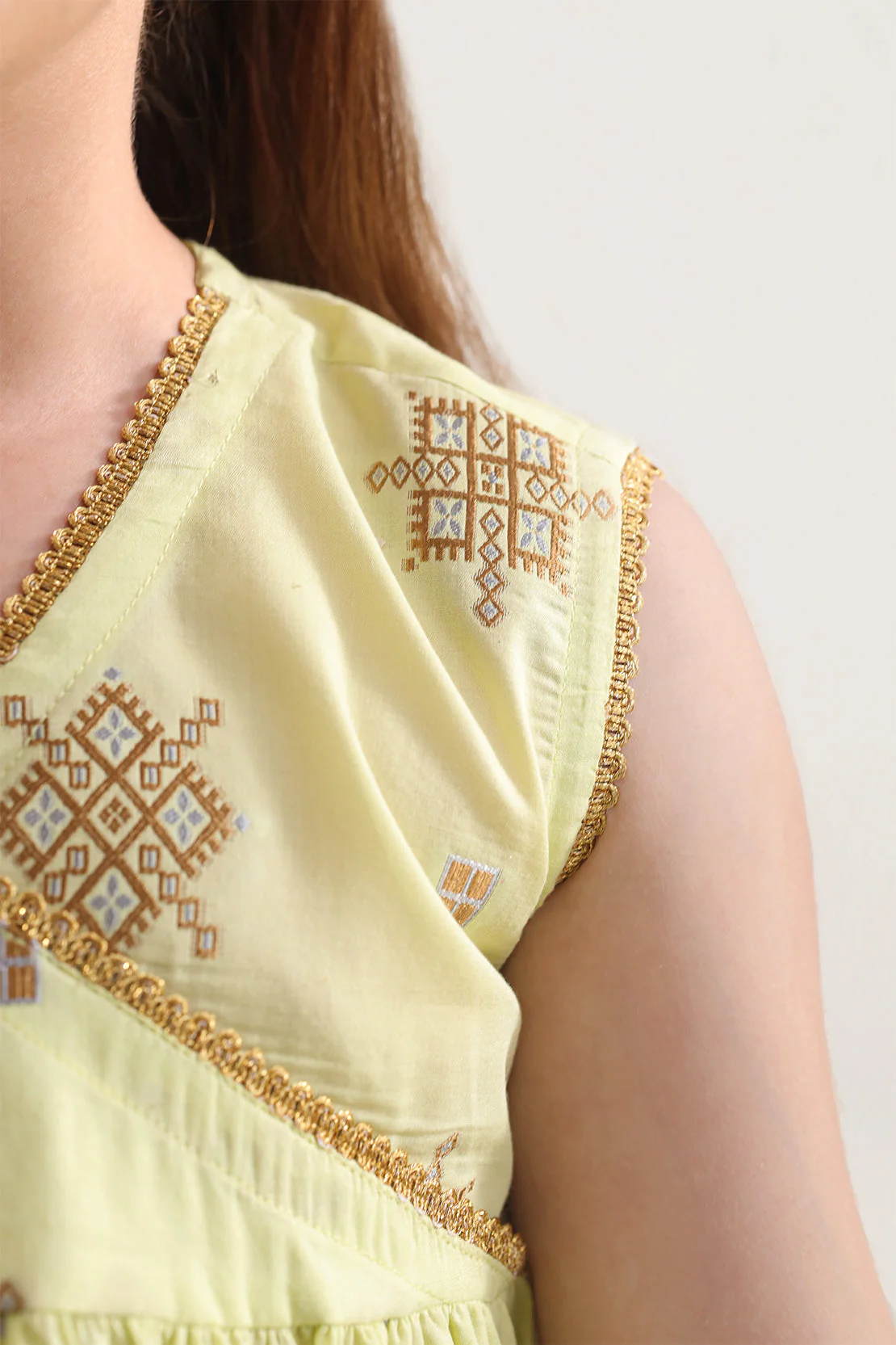 Stitched Cotton Jacquard Shirt/trouser For Kids - Image 5