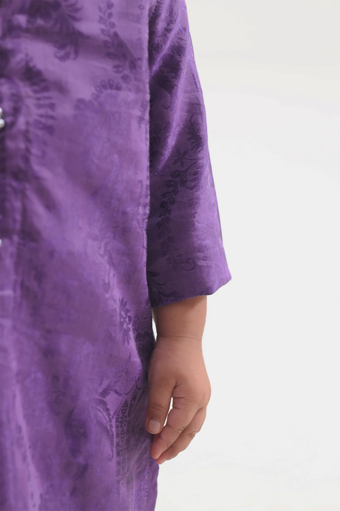 Stitched Cotton Jacquard Shirt/trouser For Kids - Image 4