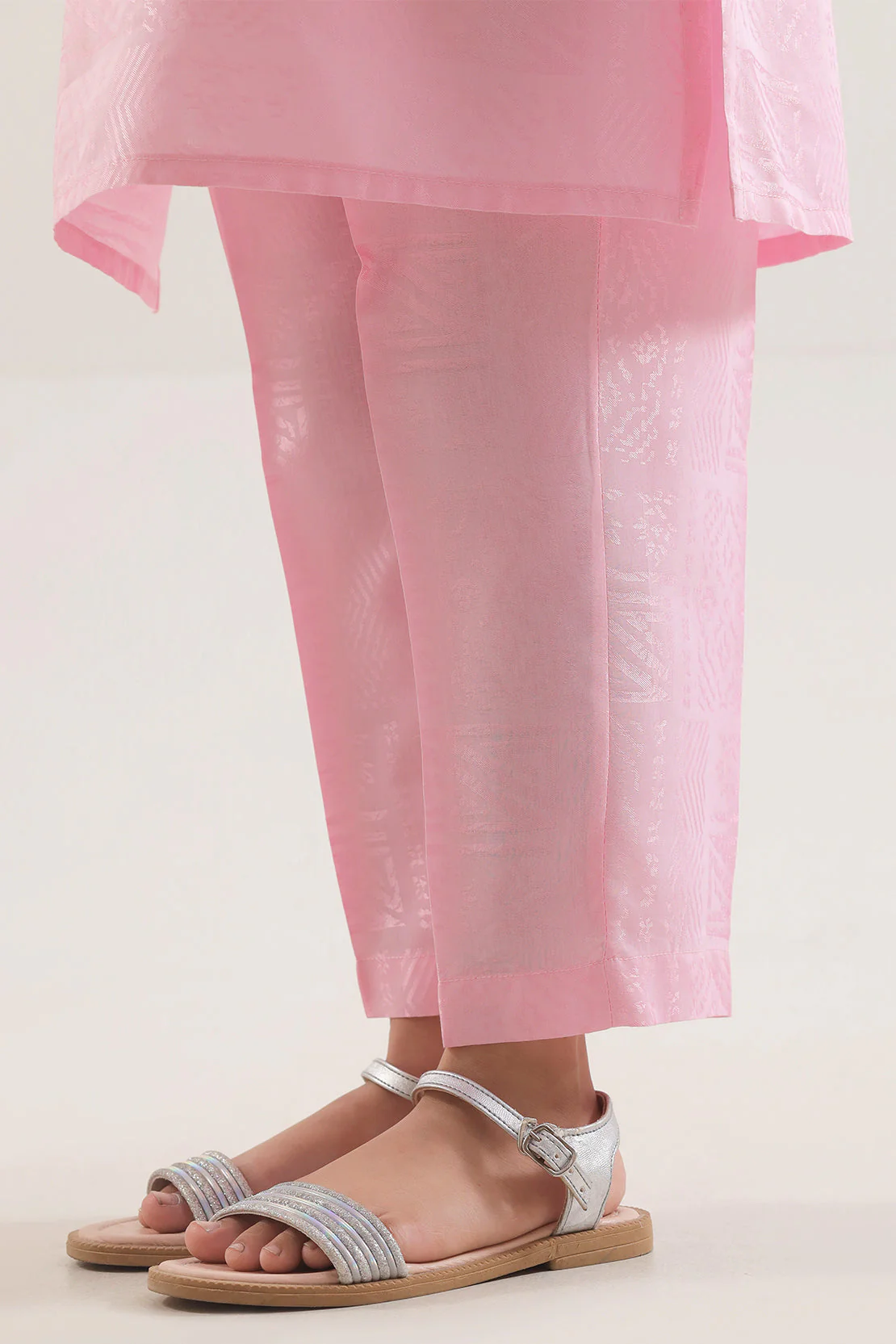 Stitched Cotton Jacquard Shirt/trouser For Kids - Image 6