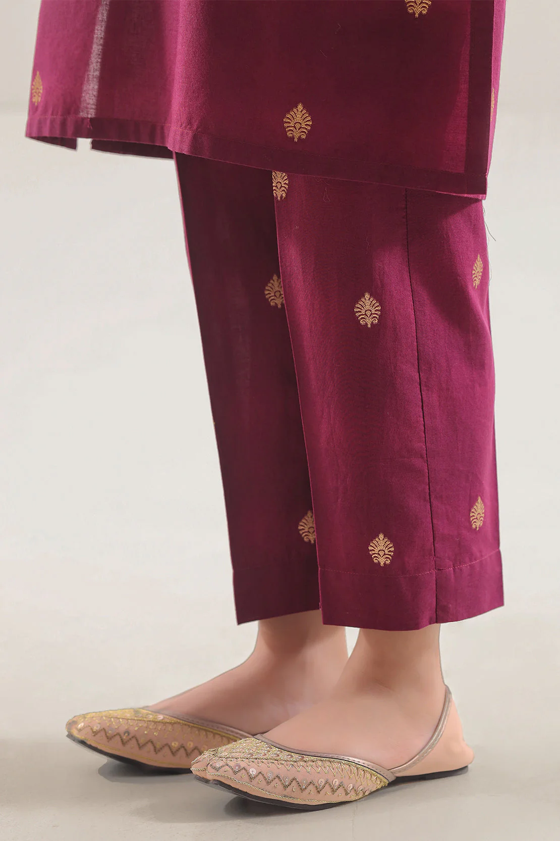 Stitched Cotton Jacquard Shirt/trouser For Kids - Image 6