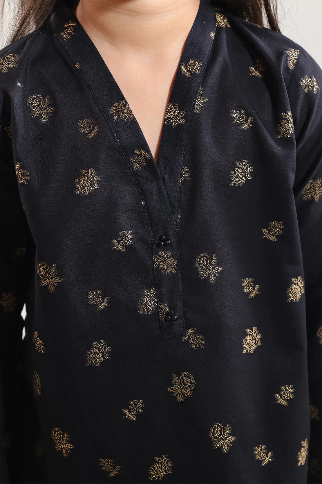 Stitched Cotton Jacquard Shirt/trouser For Kids - Image 4