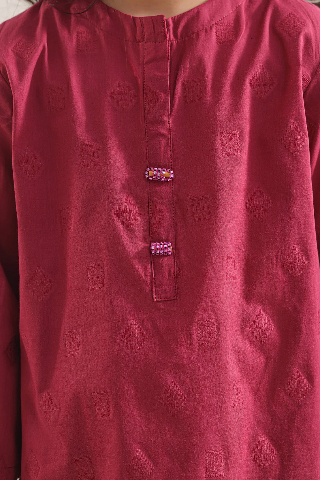Cotton Jacquard Stitched Shirt/trouser For Kids - Image 4
