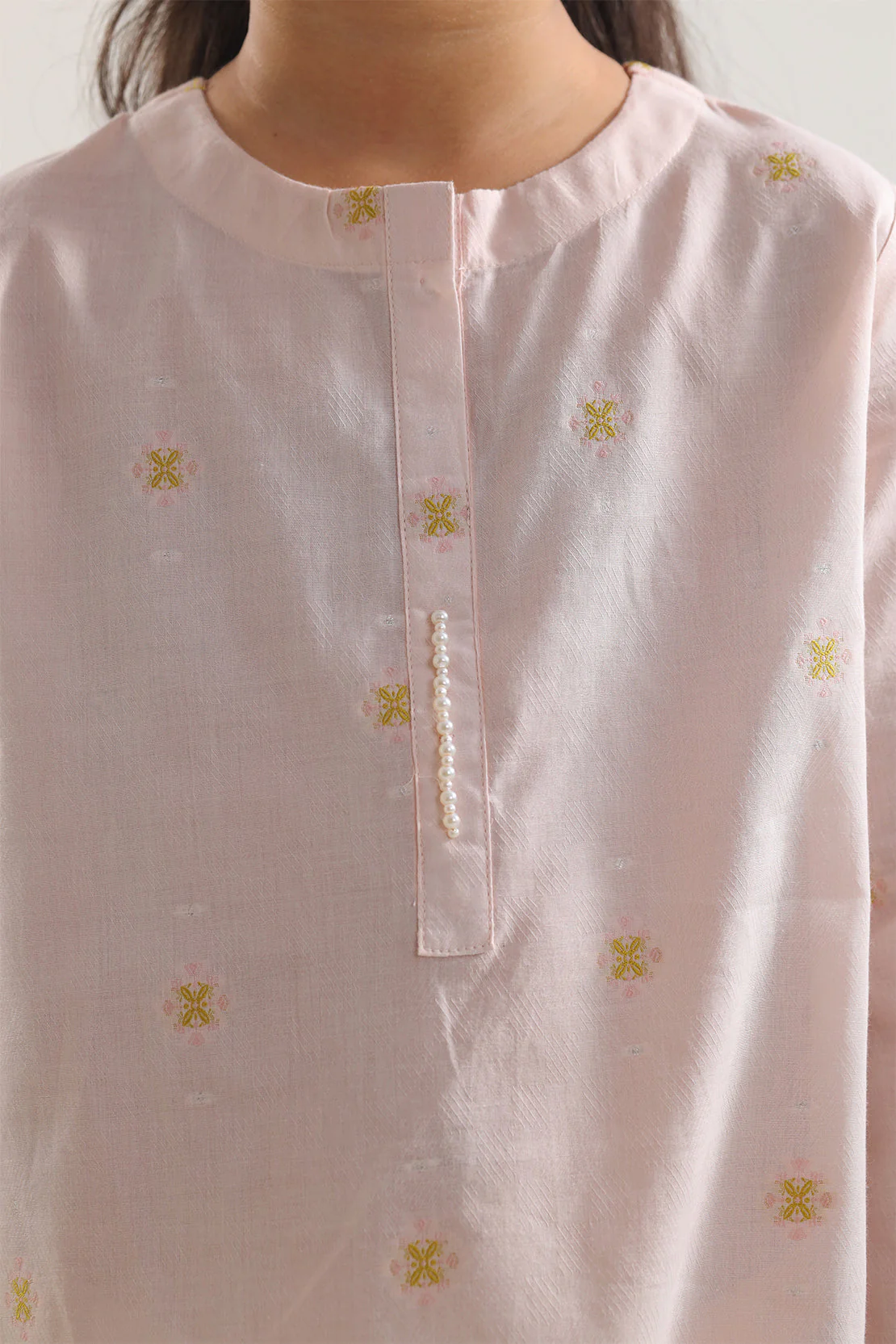 Cotton Jacquard Stitched Shirt/trouser For Kids - Image 3